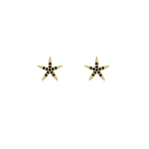 Pendientes Estrella Negros