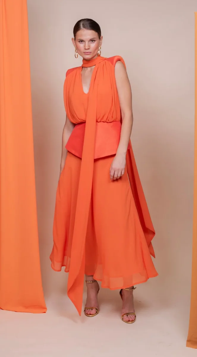 Vestido Diana Naranja Strena - Imagen 4