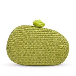 Clutch Rafia Oval Lima