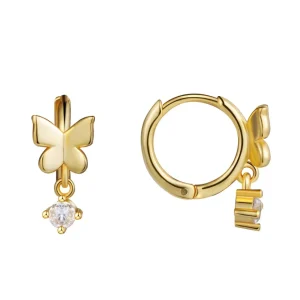 Pendientes mini Plata Mariposa