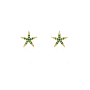 Pendientes Estrella Verde
