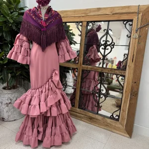Traje de Flamenca Doble Carmen Rosa T.38