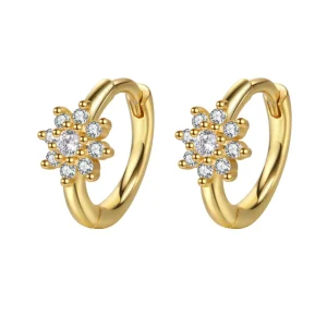 Pendientes Margaritas Circonitas Cristal