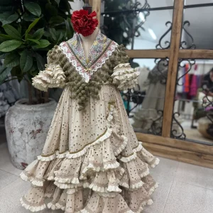 Traje de Flamenca Niña Mod.Rociera T.4
