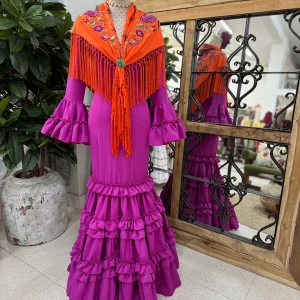 Traje de Flamenca Granada Buganvilla Bioelástico T.36
