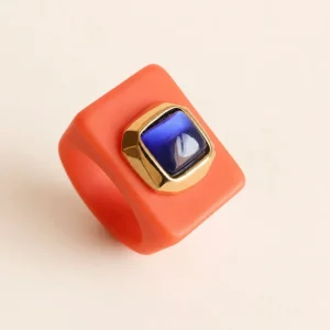 Anillo Naranja con Selenita