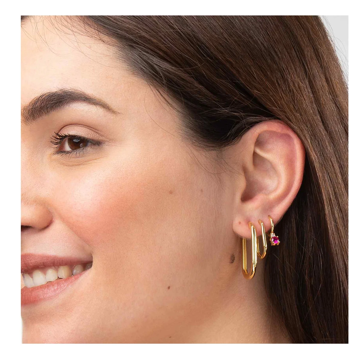 Pendientes Aros Rectangular