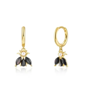 Pendientes Mini Abeja Negro