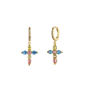 Pendientes Cruz Multicolor