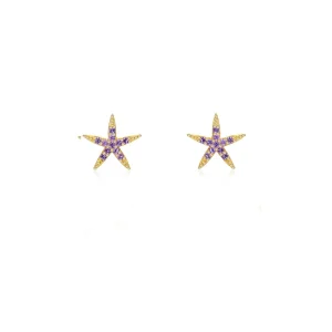 Pendientes Estrella Amatista