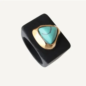 Anillo Negro con Turquenita