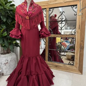 Traje de Flamenca Almería Burdeos T.34