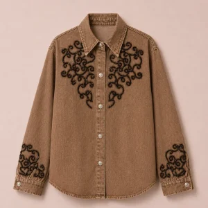 Sobre Camisa Denim Camel Joya