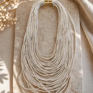 Collar Beig Lurex