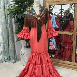 Vestido Flamenca Modelo Córdoba Coral T.36