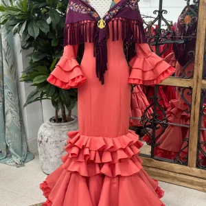 Vestido de Flamenca Modelo Macu Coral T.34