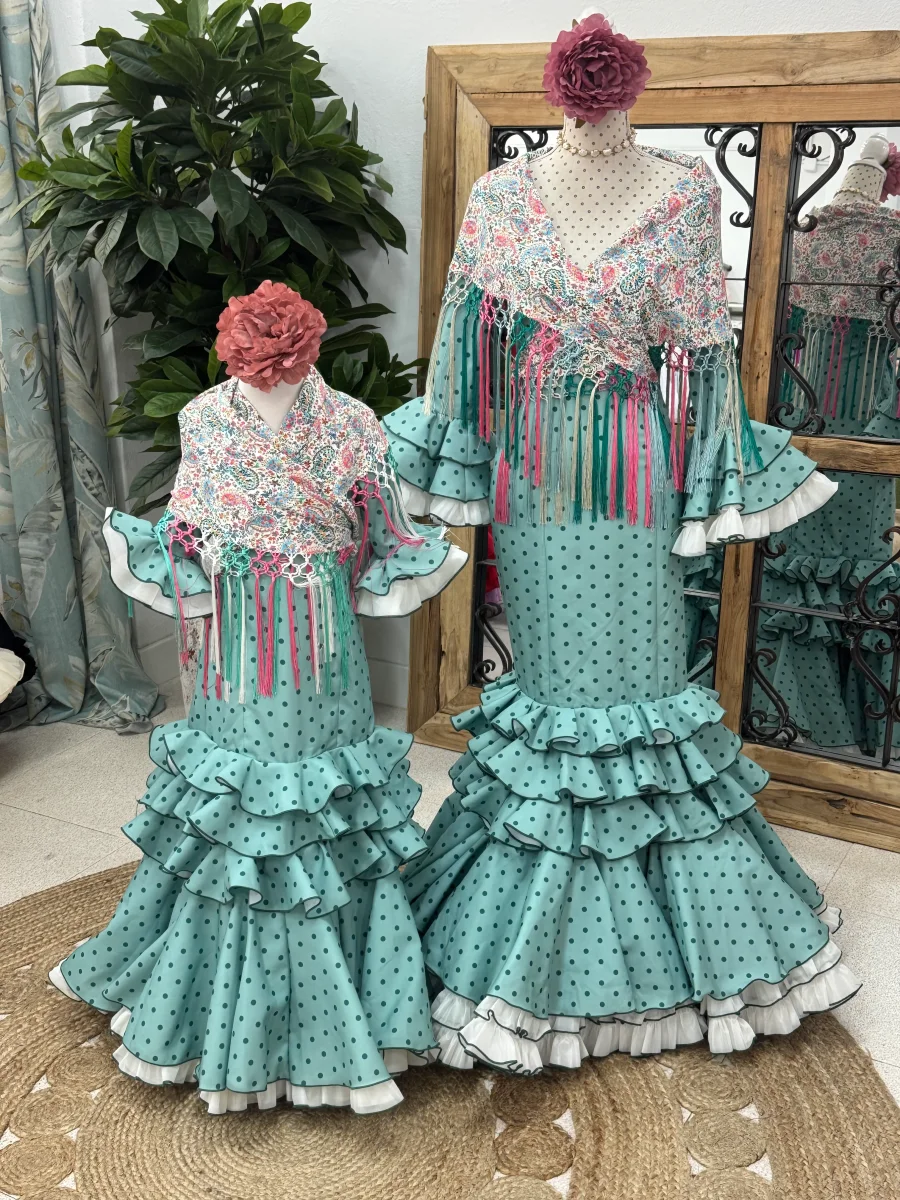Vestido Niña Macu Verde Verde T.10 - Imagen 3