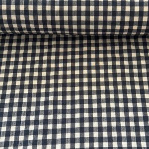 Tejido Vichy Sersuker Negro