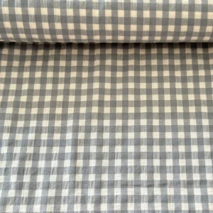 Tejido Vichy Sersuker Gris