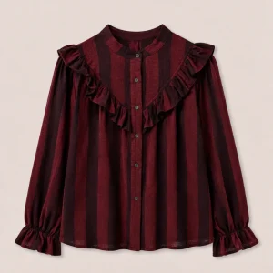 Blusa Burdeos Volantes
