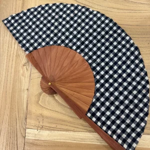 Abanico Vichy Negro