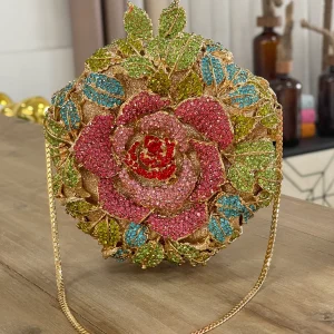 Clutch Joya Flor Cristal