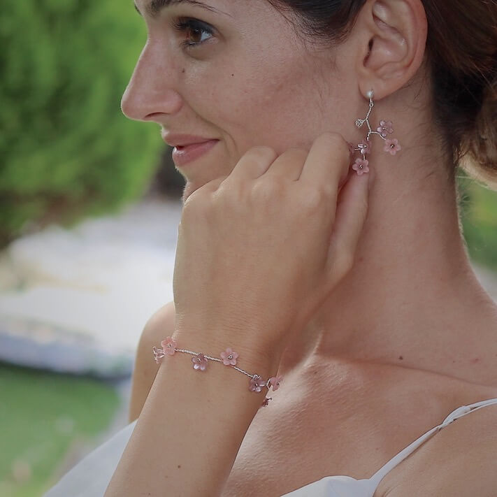 TURBANTE GRIS CHERRY BLOSSOM - Imagen 5