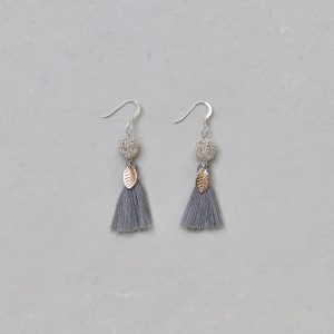 GRAY & SILVER TASSEL