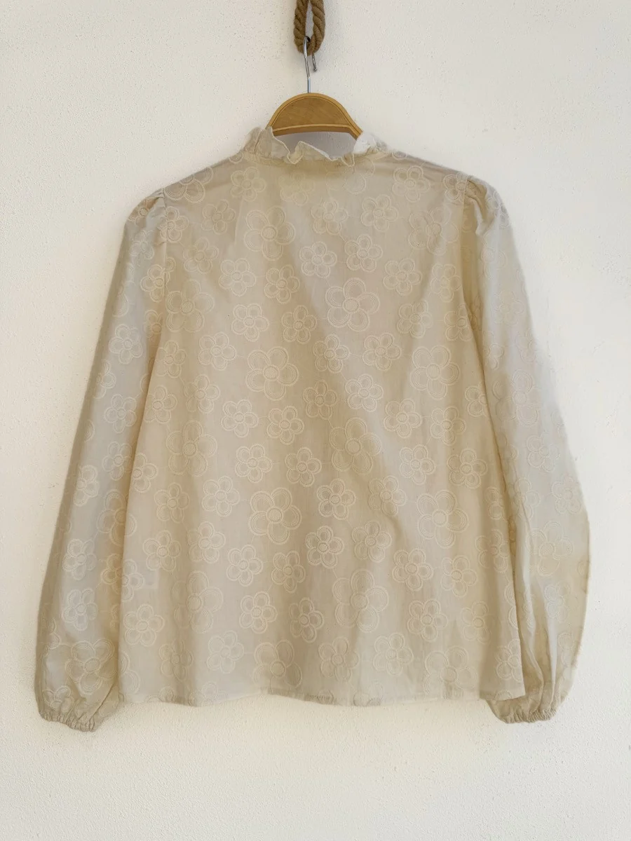 Blusa Bordada Flor 80372 - Imagen 5