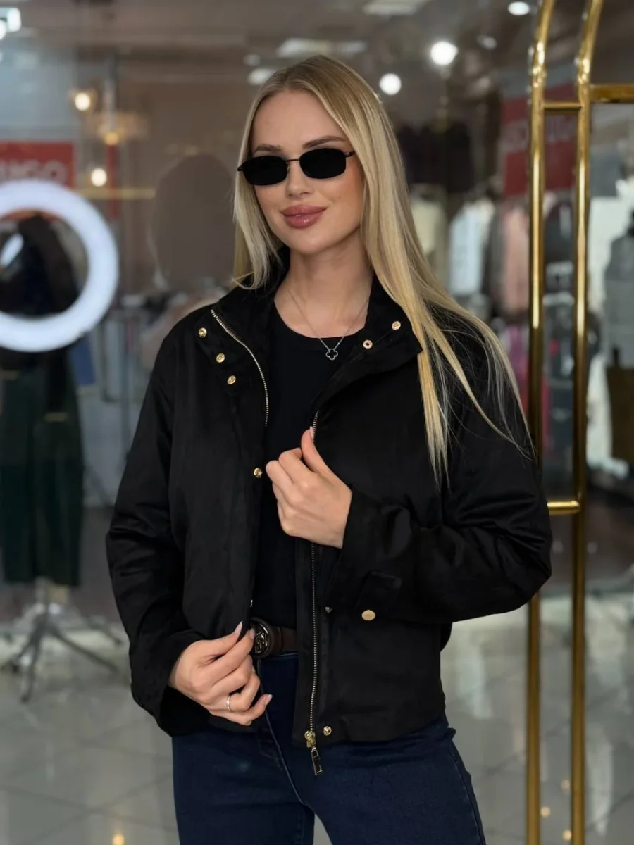 Chaqueta bomber de ante - Imagen 2