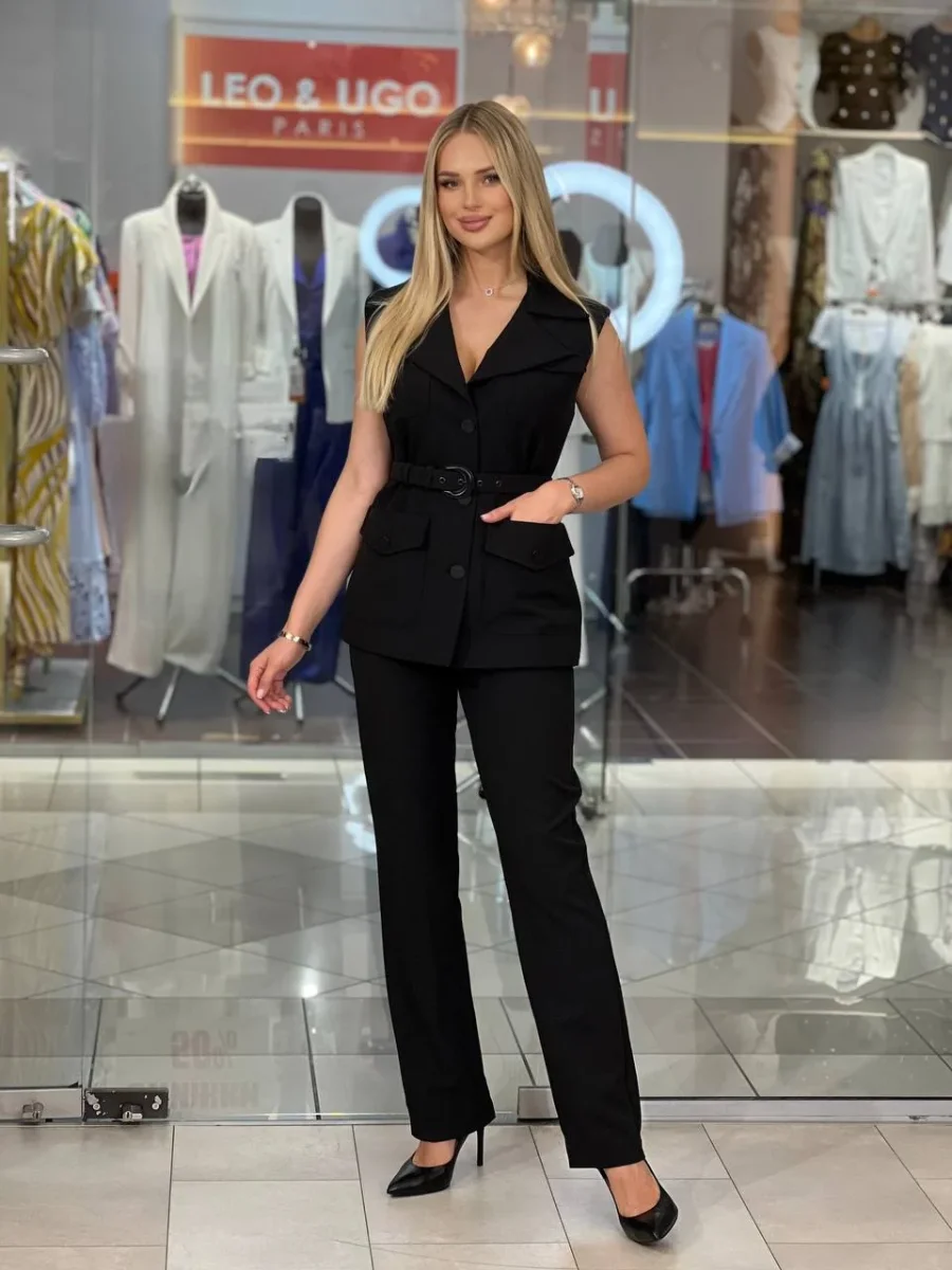 Traje con chaleco y cuatro bolsillos - Imagen 7