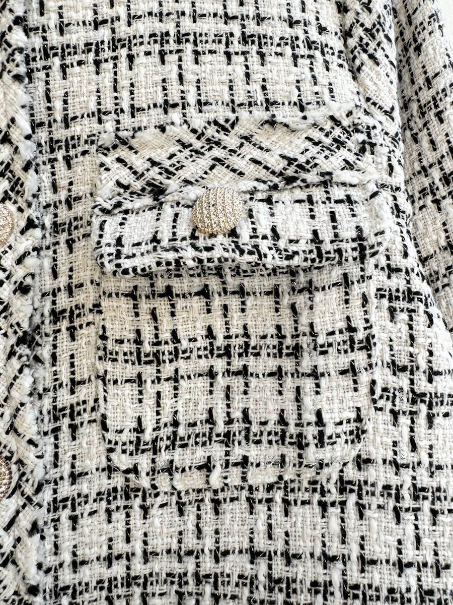 Chaqueta Tweed Bolsillos - Imagen 9