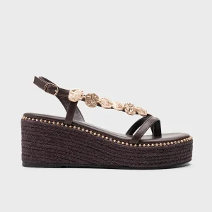 Sandalias de Cuña Yute con Plataforma y Adornos de Monedas Doradas | Estilo Bohemio Chic