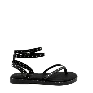 Sandalias Romanas con Tachuelas Metálicas y Doble Correa al Tobillo - Colección Urban Chic