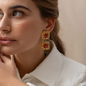 Pendientes Marquesa Naranja