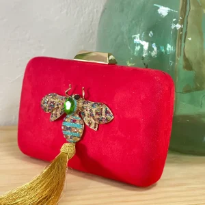 Clutch Joya Balí Rojo