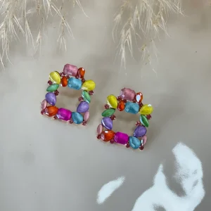 Pendientes Cuadrox Multicolor