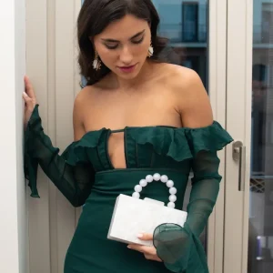 Clutch Bola Metacrilato Blanco