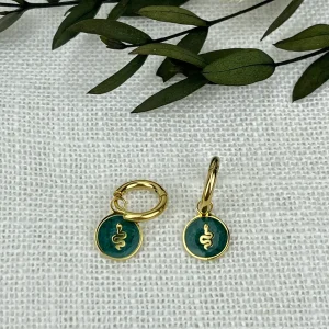 Pendientes Mini Serpiente Teal
