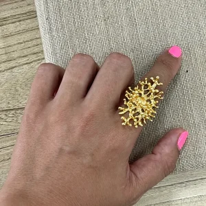 Anillo Coral Oro