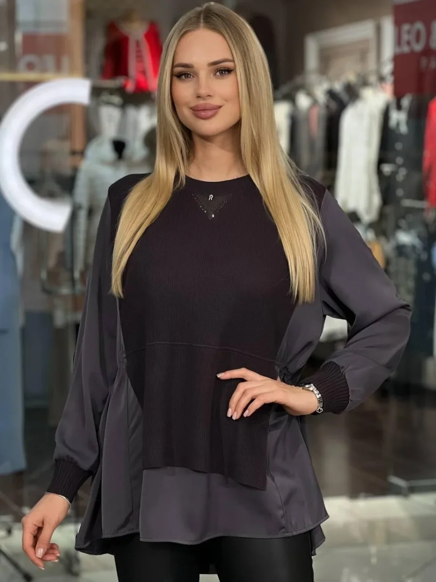 Blusa con frunces de satén - Imagen 5