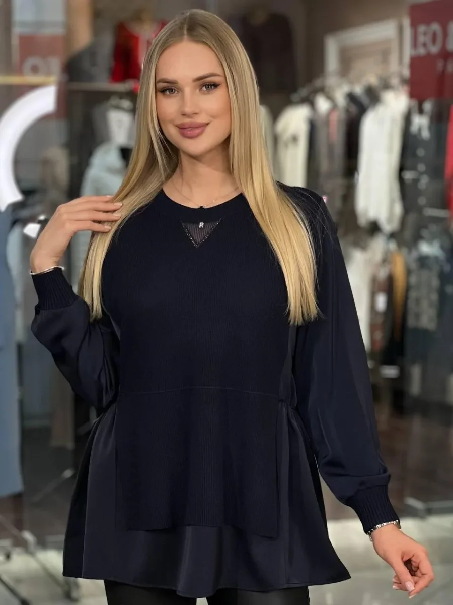 Blusa con frunces de satén - Imagen 4