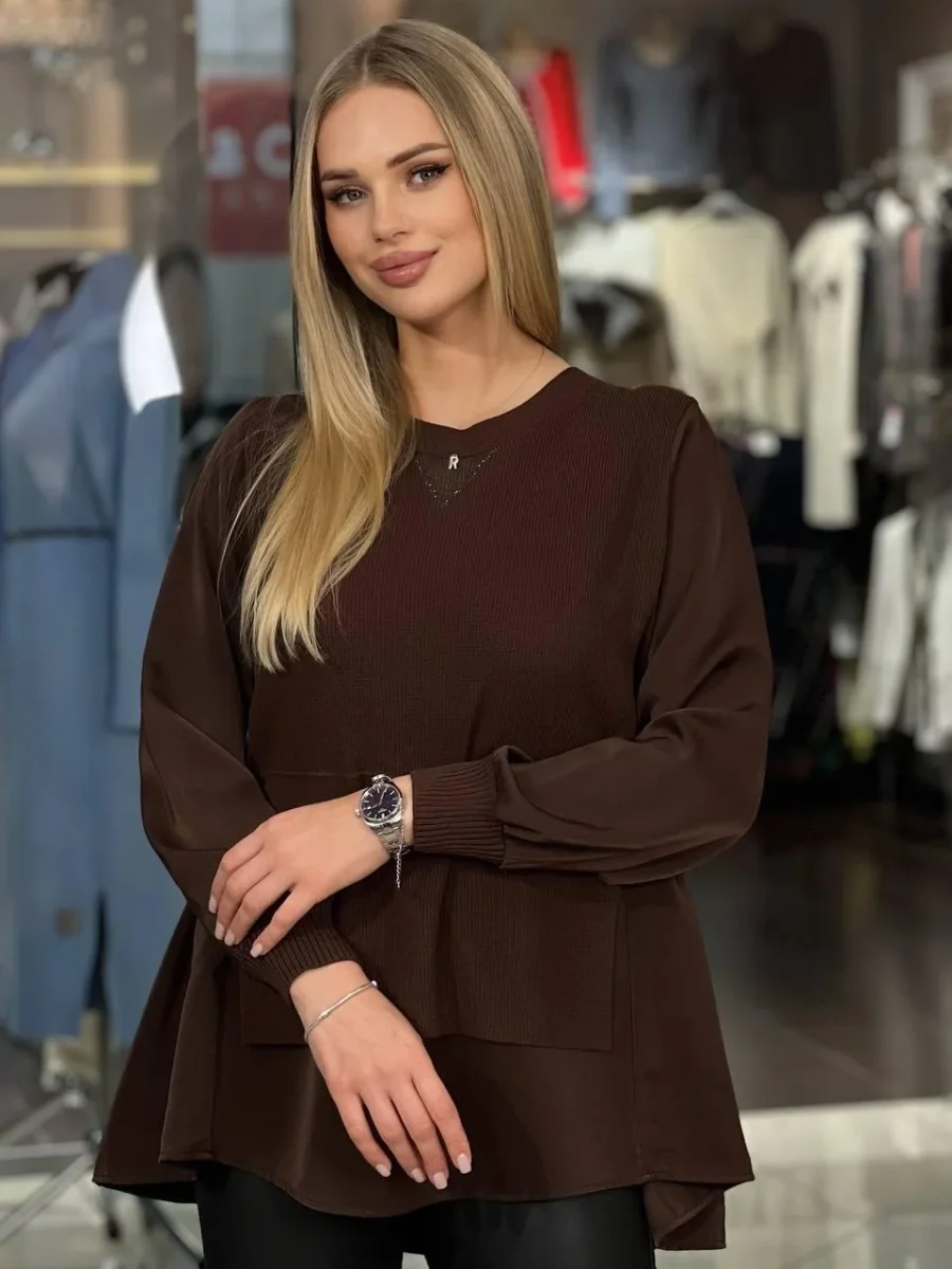 Blusa con frunces de satén - Imagen 3