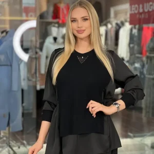 Blusa con frunces de satén