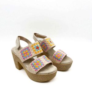 Sandalias Tacón Grueso Con Plataforma Para Mujer