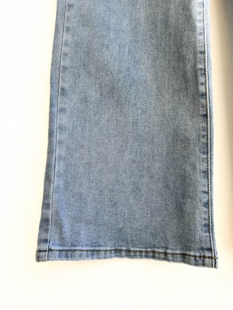 Jeans Rectos de Tiro Alto en Denim Azul - Imagen 5