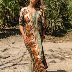 Vestido Largo Cacao Mist Print Bree  Maxi